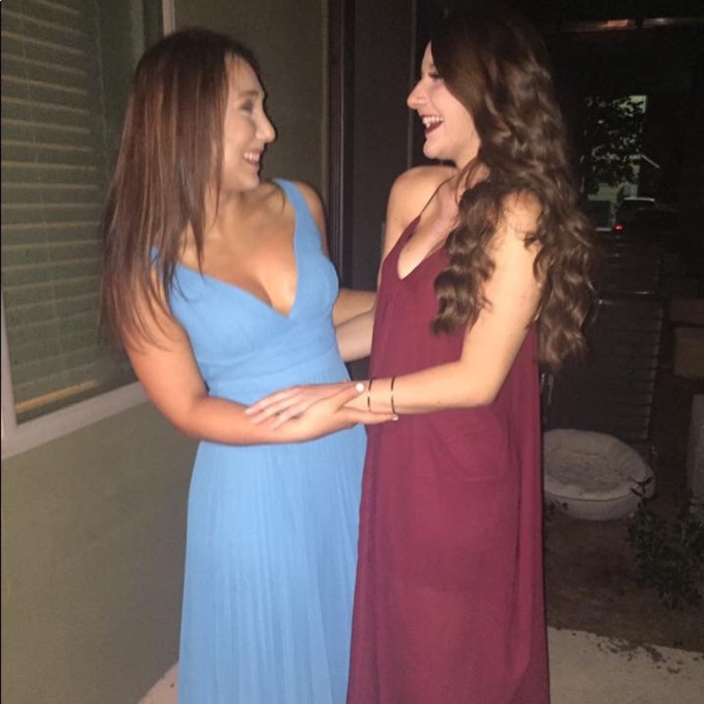 Sheer Garnet Maxi Dress